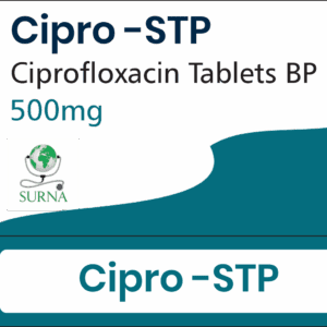 A tablet of cipro-stp is shown.
